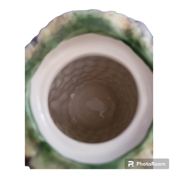 Majolica Portuguese pottery hand painted grape coffee tea pot 213 vtg - Picture 6 of 8